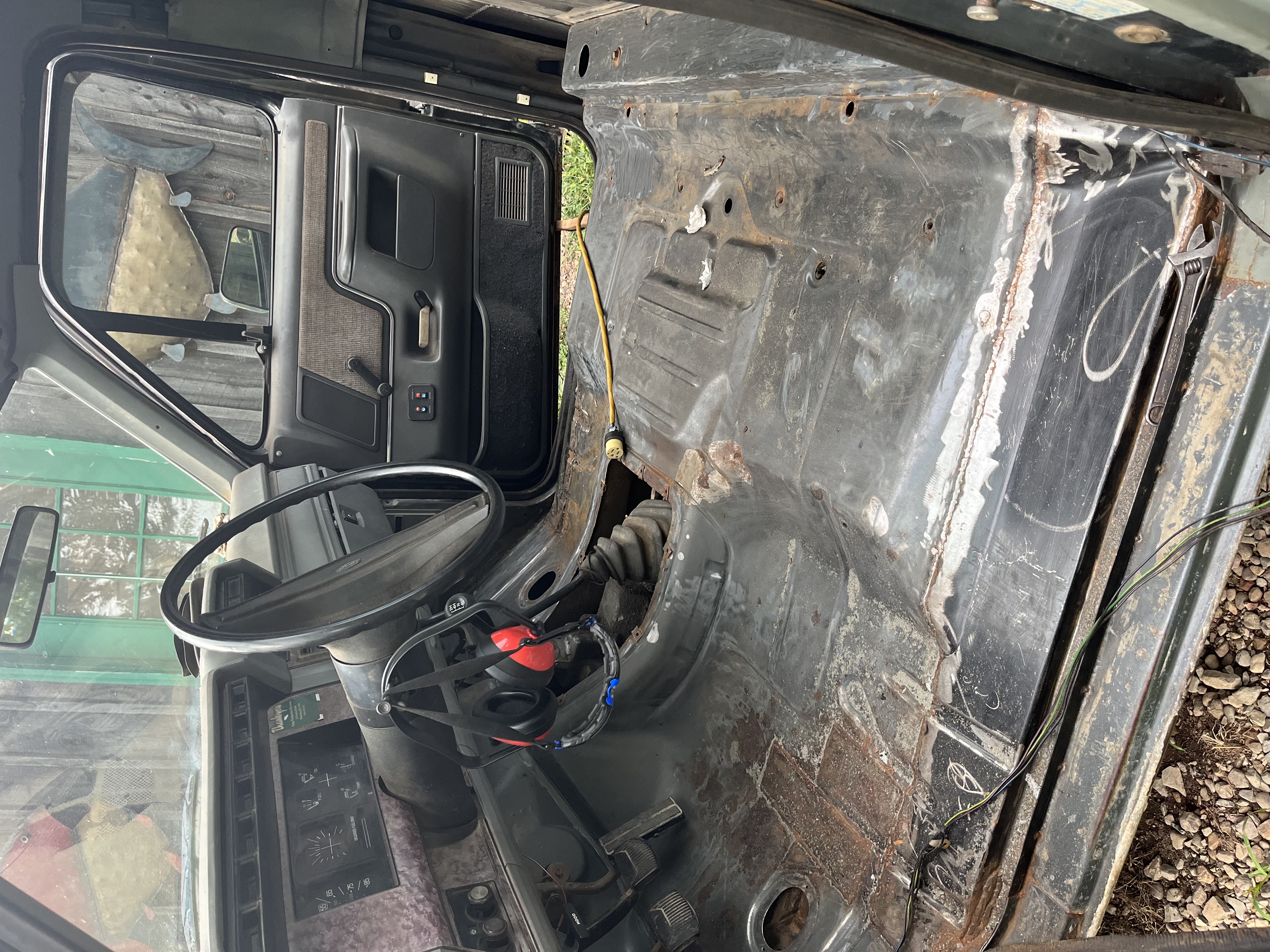 I replaced the floor pans, cab corners, cab support braces, and door sill corners