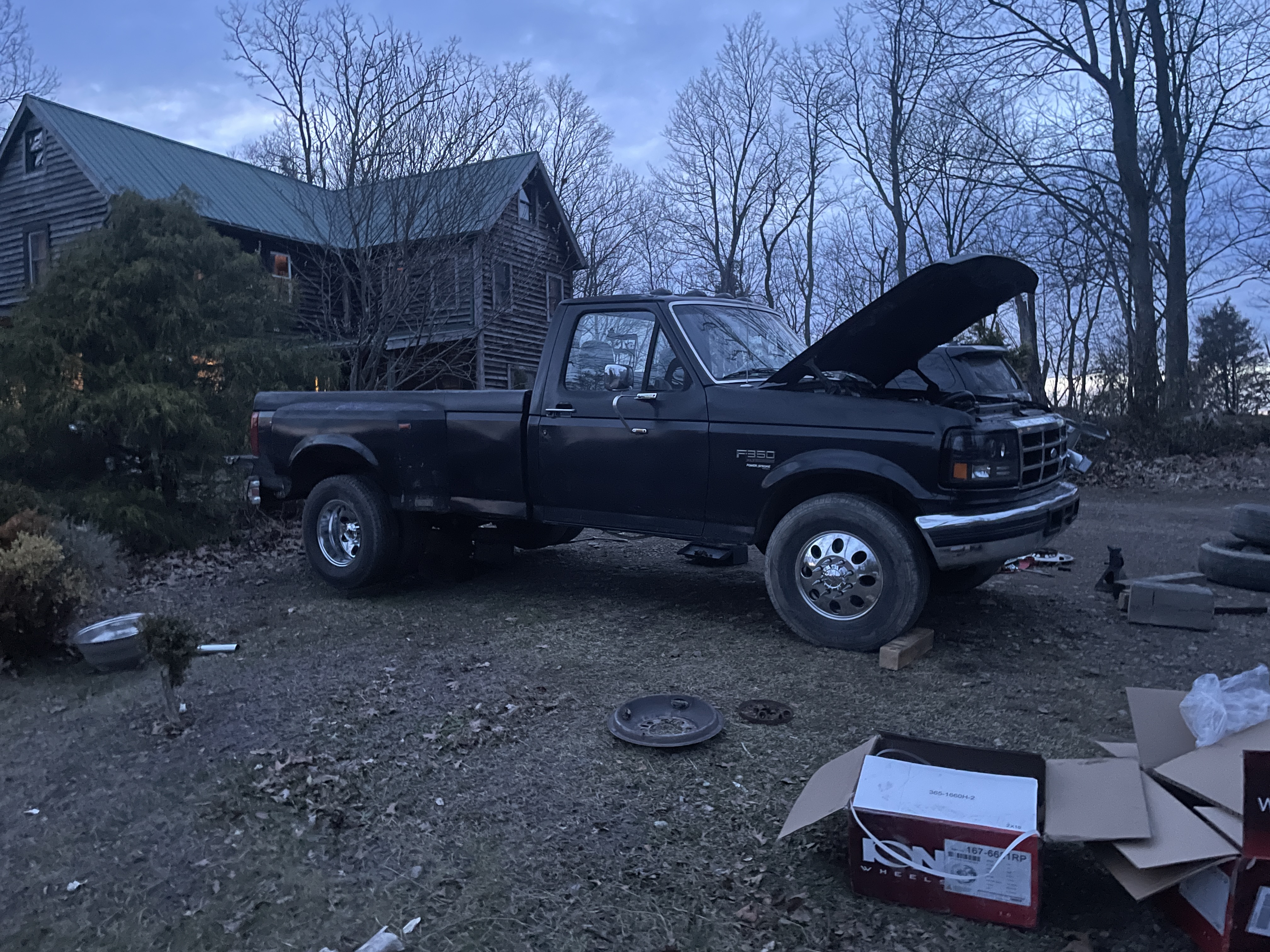 Tired of the old steelies, I got a set of fresh new aluminum wheels