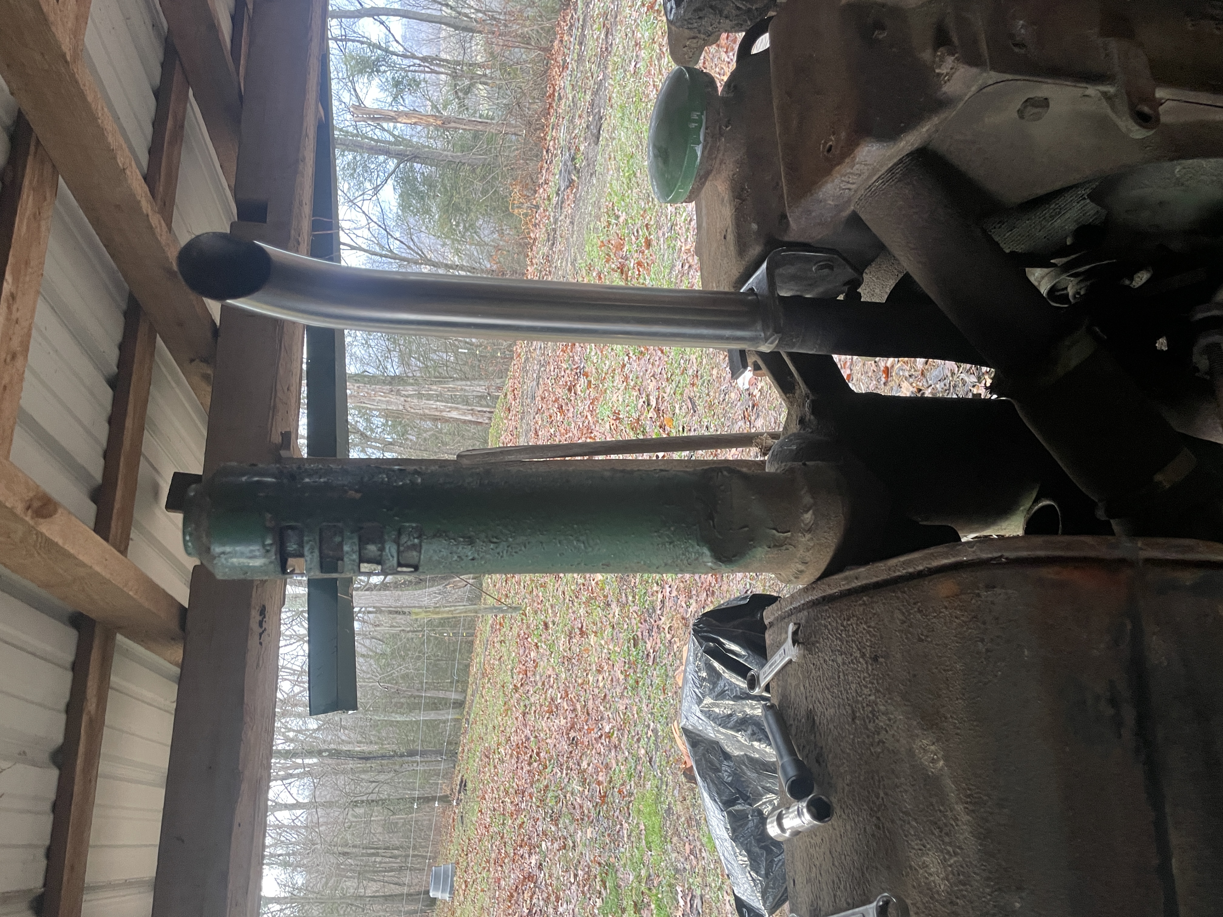 Custom fabricated stainless steel stack installed